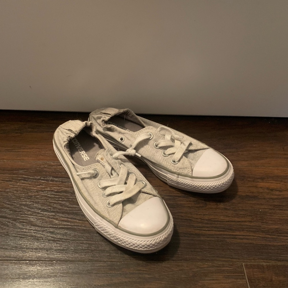 Grey Converse shoreline shoes